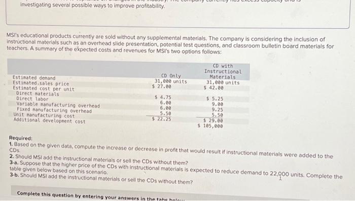 2 Required information [The following information applies to the questions displayed below]
