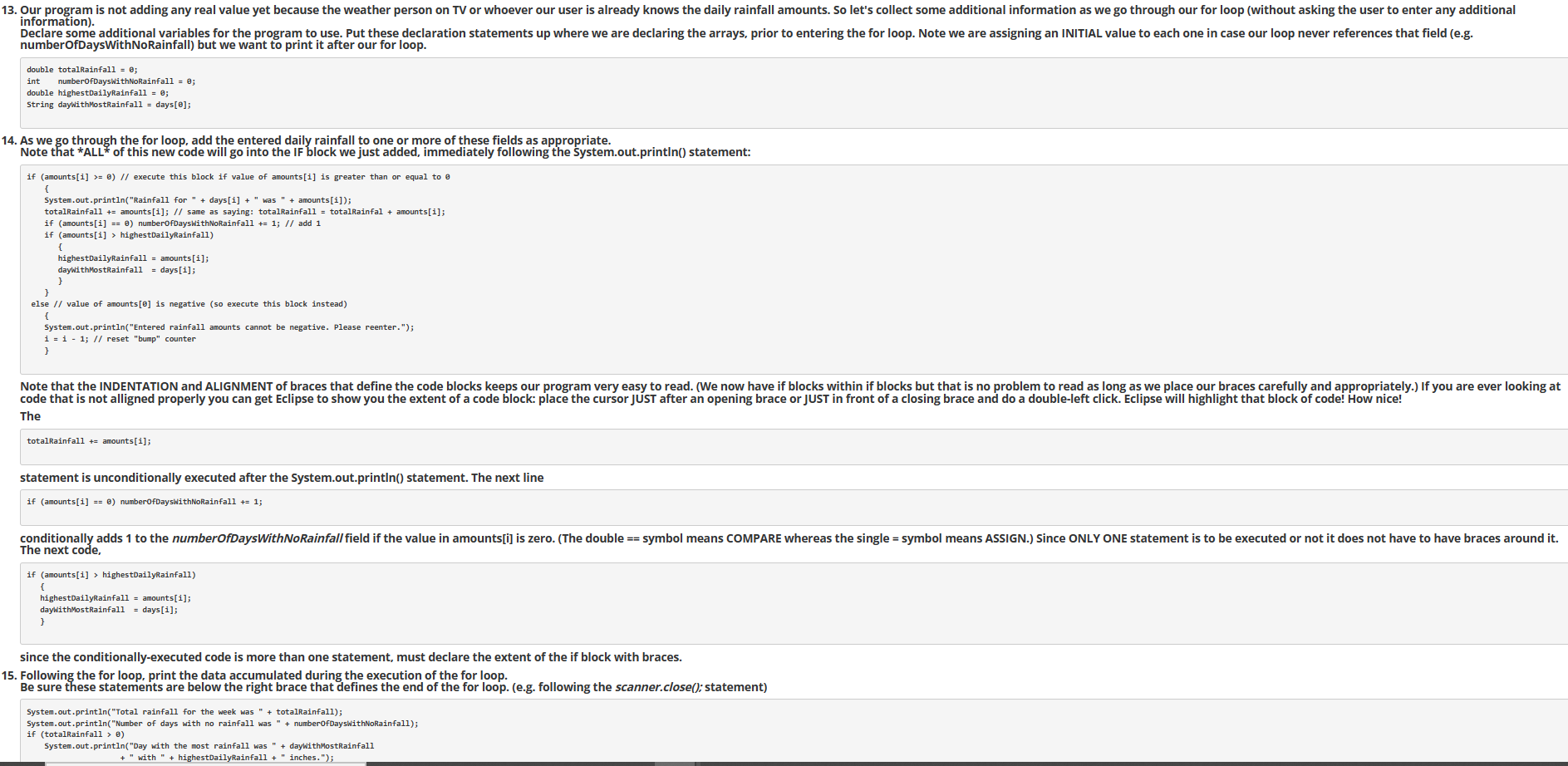 decimal point to enter partial inches.)"); System.out.println("You will then be shown a