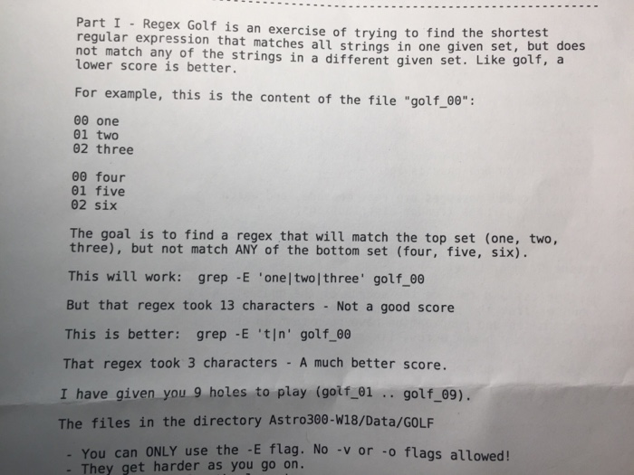  For the 4 problems, write a python code with grep -E