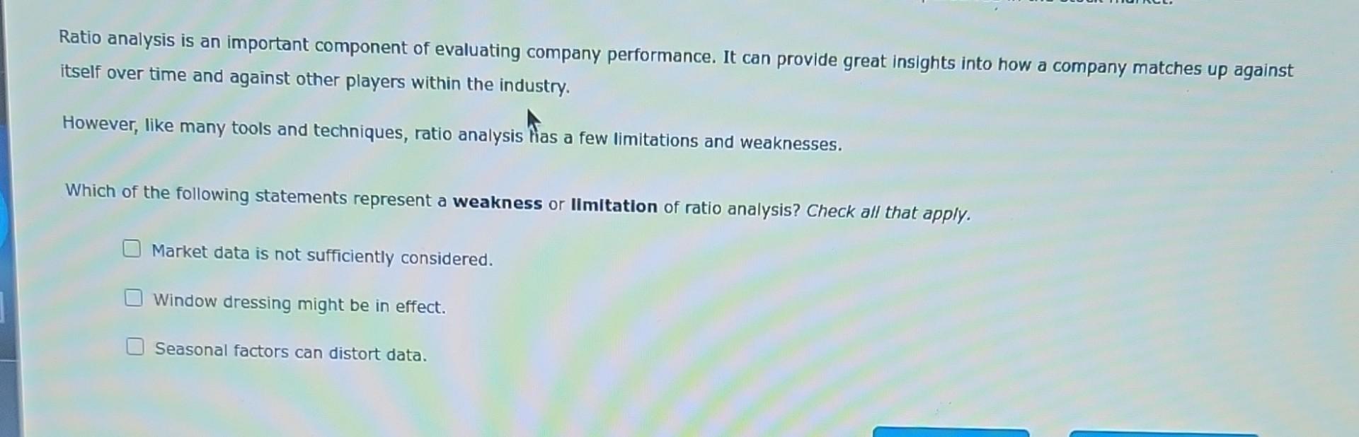 are called ratios. enerate income and profits based on its invested che
