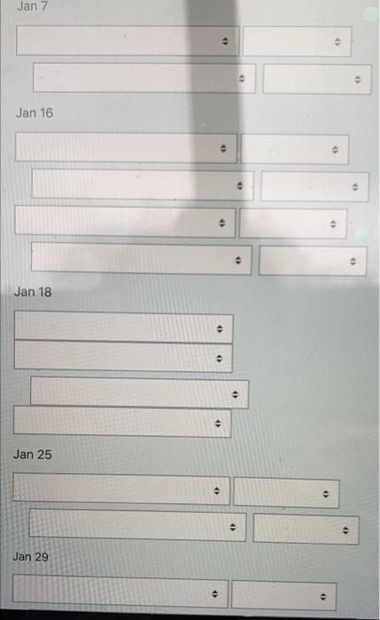 journal entries to record ToneLife Music's January transactions assuming the company uses