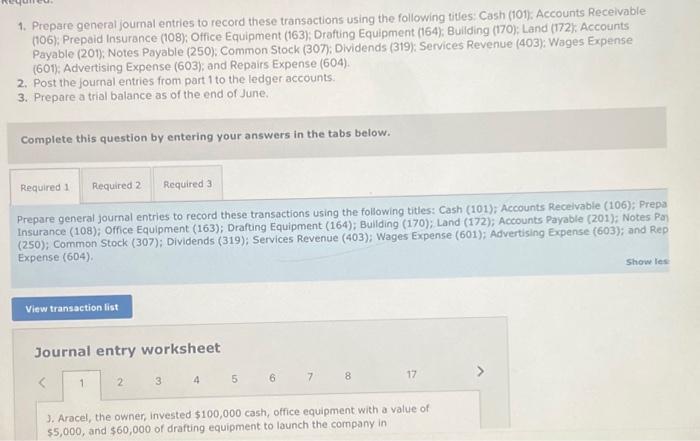 balance LO A1, P1 Aracel Engineering completed the following transactions in the