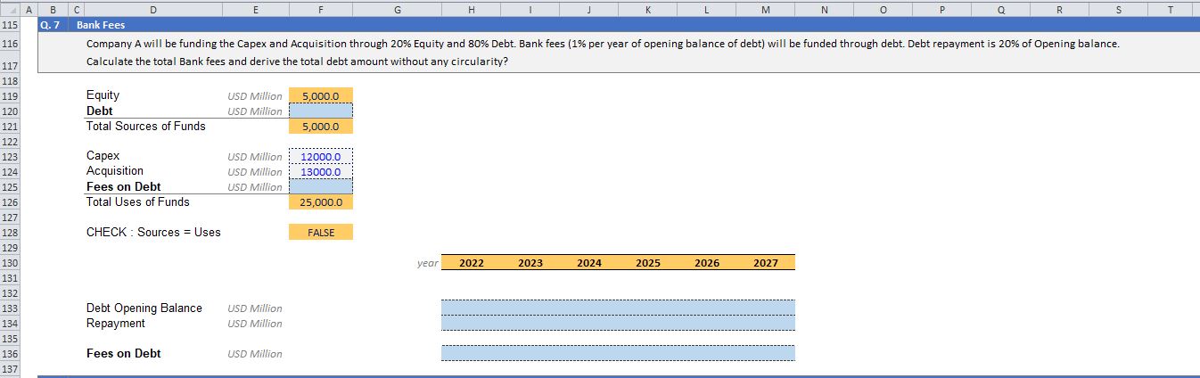 Kindly provide Formulas and solution in Excel Sheet. Answer the question in