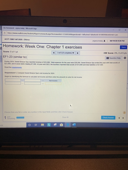  Do Homework - arjana malaj - Microsoft Edge Mtps://www.math.com/Student/Player tomeworkaspx/homeworkd=572095509&question 1etlushed