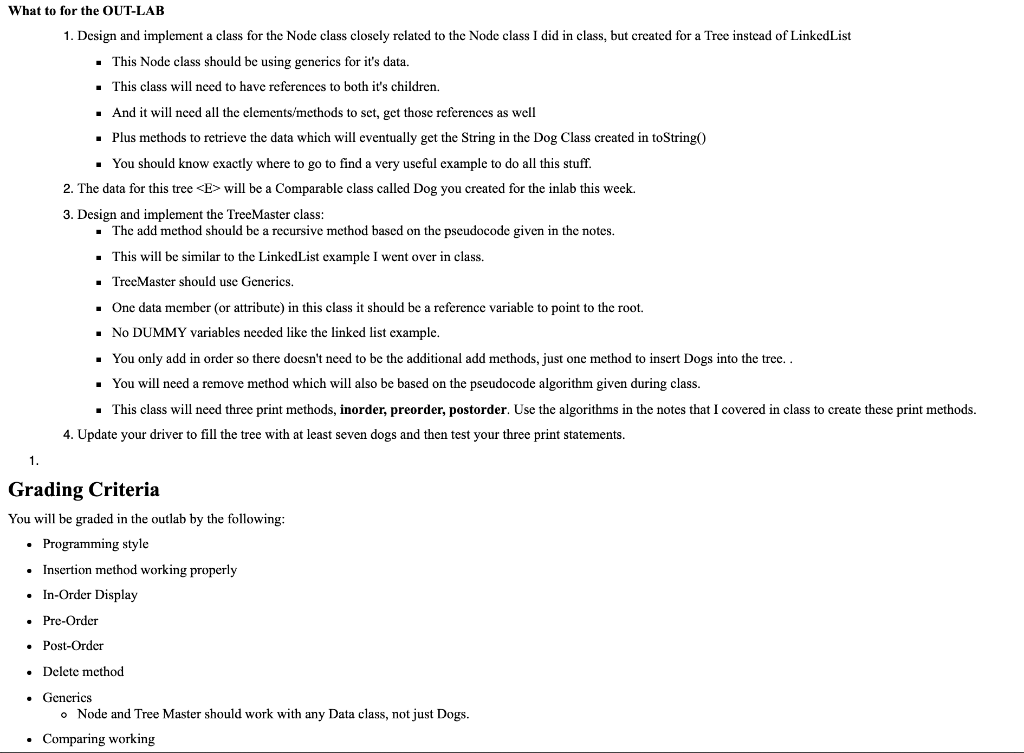 This code should be in Java *UPDATED* This is the classes needed