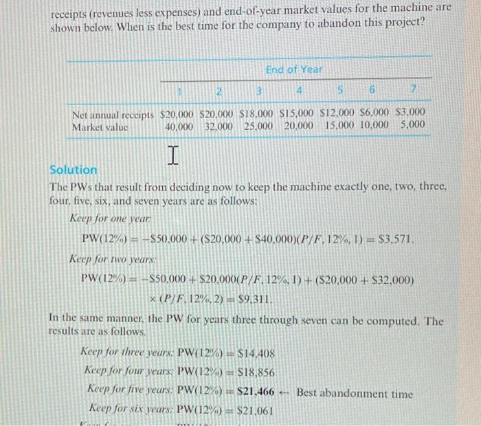 (2 points) An $90,000 baling machine for recycled paper was purchased by
