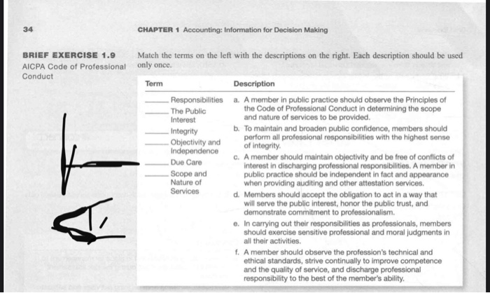  34 CHAPTER 1 Accounting: Information for Decision Making BRIEF EXERCISE 1.9
