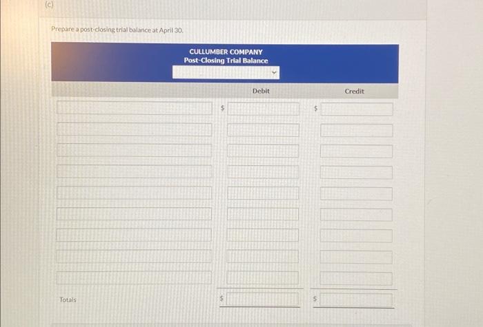 entries in the order of journal entries posted in the previous part
