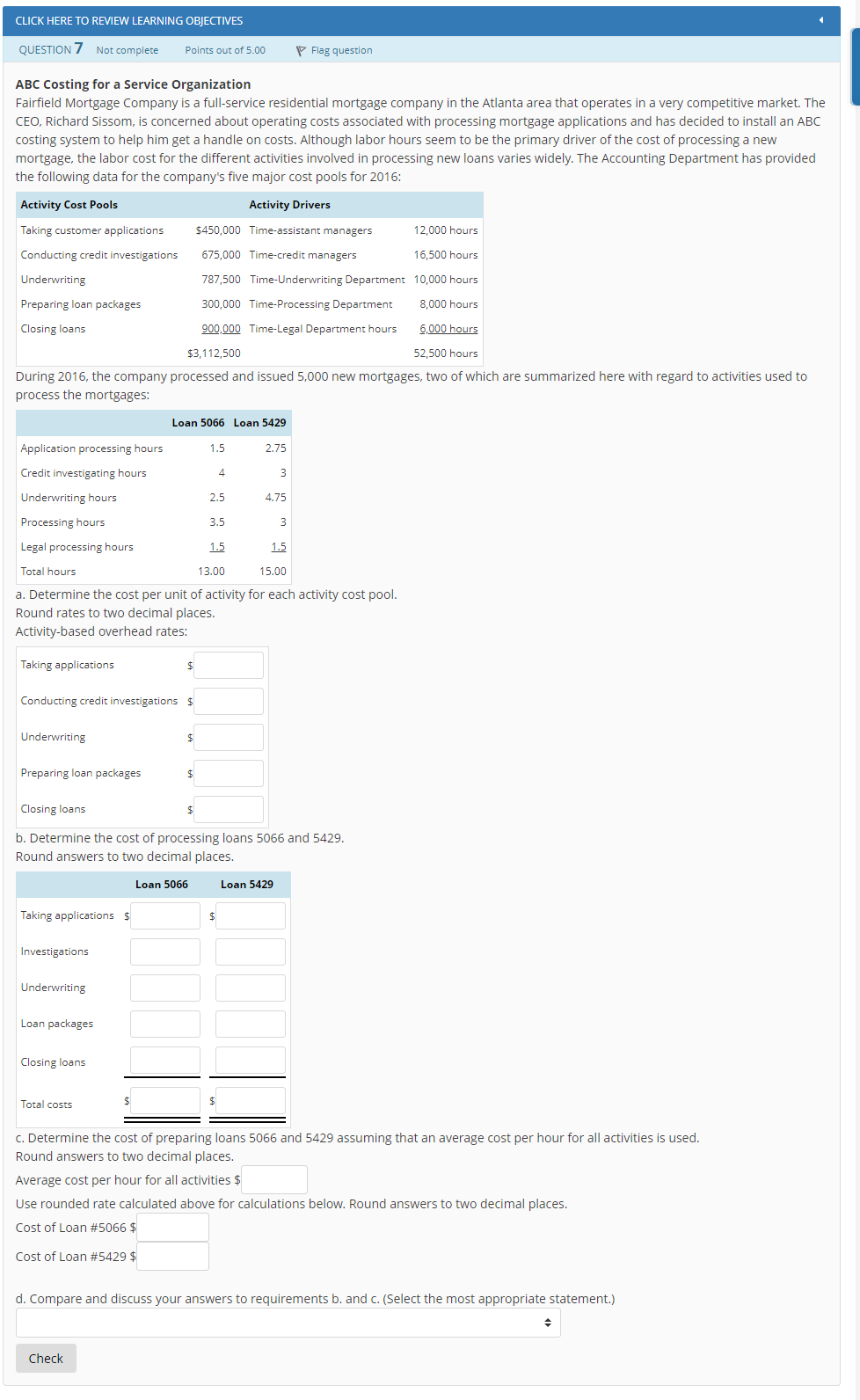  CLICK HERE TO REVIEW LEARNING OBJECTIVES QUESTION7 Not complete Points out