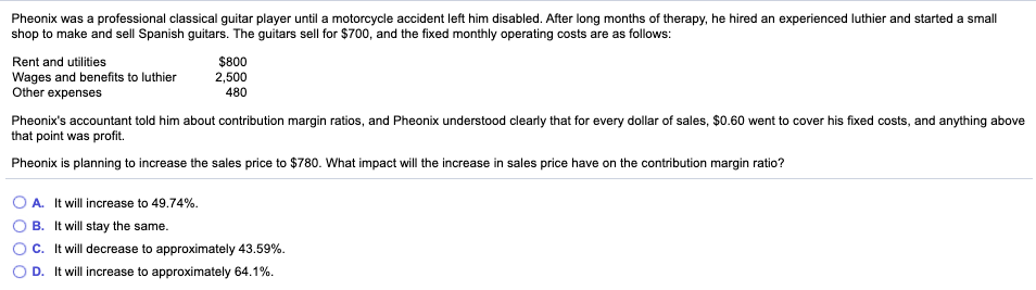 Pheonix was a professional classical guitar player until a motorcycle accident