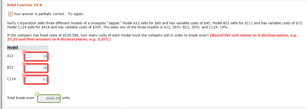 Brief Exercise 19-8 Your answer is partially correct. Try again. NoFly