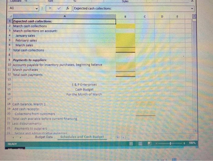 Use the information included in the Excel Simulation and the Excel functions
