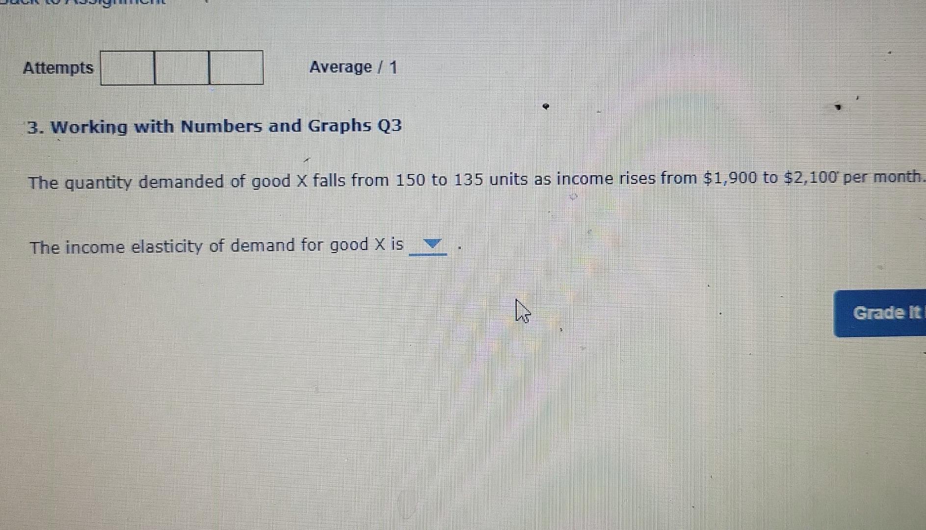  BUS Average / 1 Attempts 3. Working with Numbers and Graphs