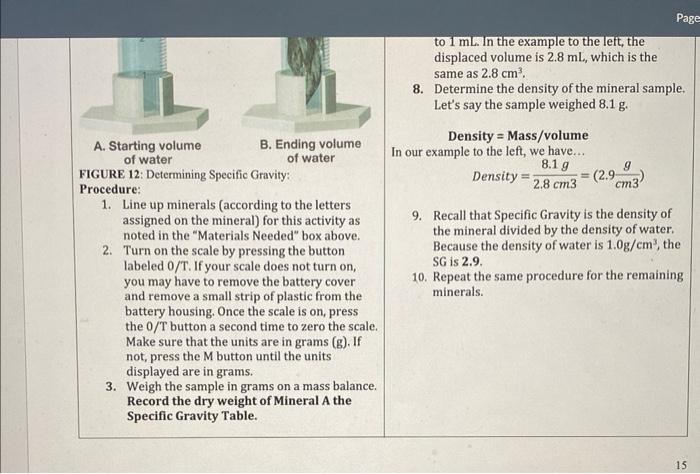 has a density of 1g/cm3, the units cancel out. Specific gravity (SG)
