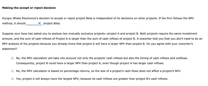 most common and preferred criteria that generally lead to good investment decisions.