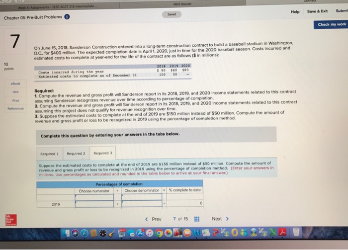  Help Save & Exit Subm Chapter 05 Pre-Bult Problems Check my