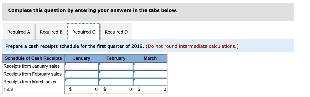 the Internet. Jordan expects sales in January 2019 to total $340,000 and