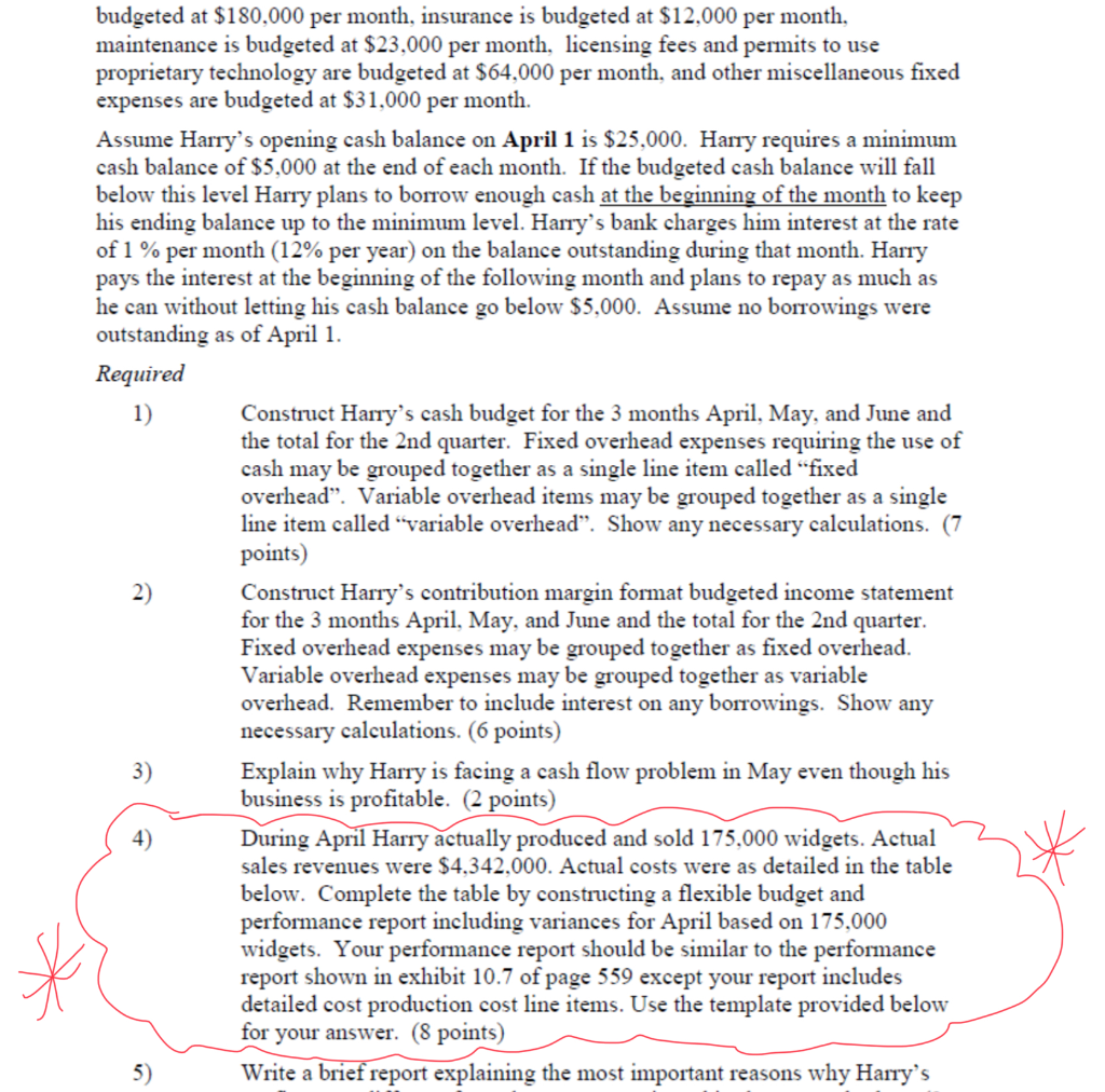 provide a filled out chart in your answer. Harry Kohl owns a