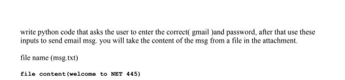  write python code that asks the user to enter the correct(