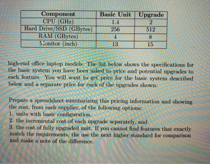 get pricing information for a potential purchase of PC's for the members