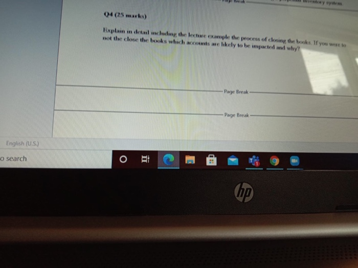  04(25 marks) Explain in detail including the lecture example the process