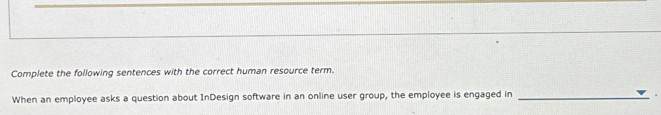  When an employee asks a question about InDesign software in an
