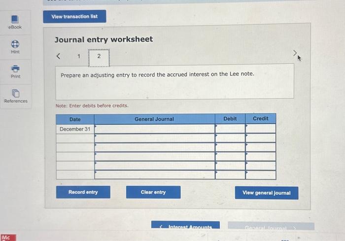 credits 1 Record acceptance of a $24,000,45-day, 4% note in granting Miranda