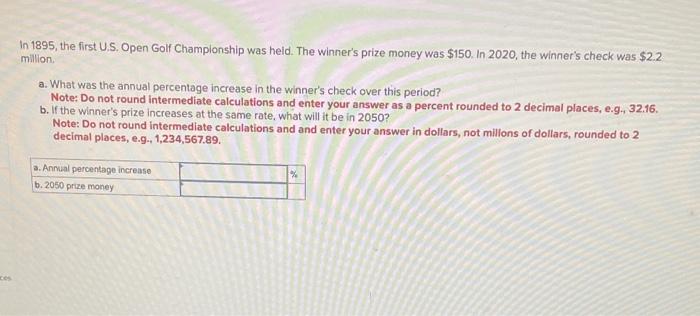  In 1895 , the first U.S. Open Golf Champlonship was heid.