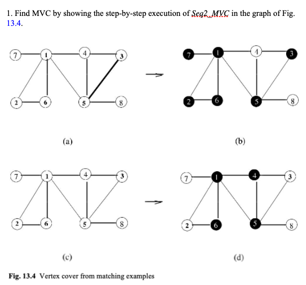  Find MVC by showing the step-by-step execution of Seq2MMYC in the