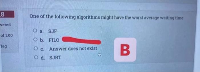  its B - FILO OR C - Answer dose not exist