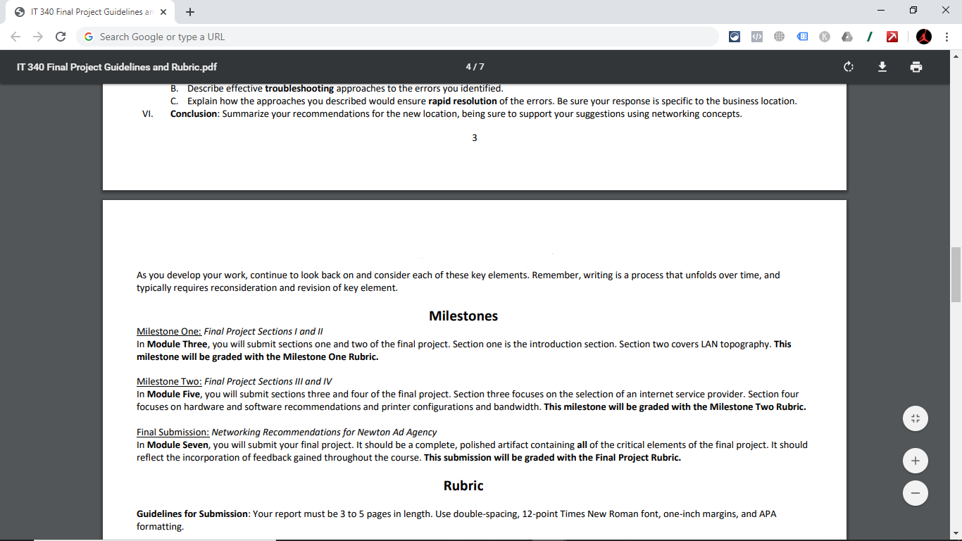 work on your final project, your network recommendations, by completing final project