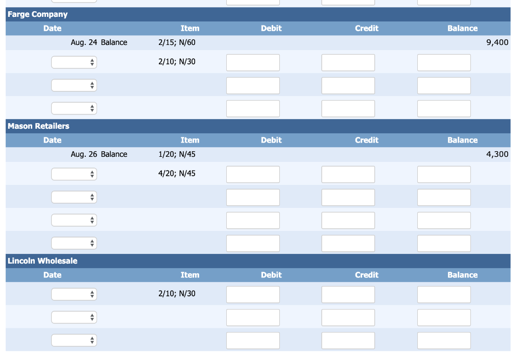 4,300 $21,400 Totals During the month of September, the following transactions were