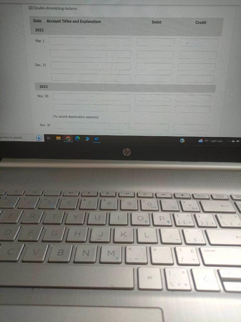 company estimated the equipment would have a useful life of three years