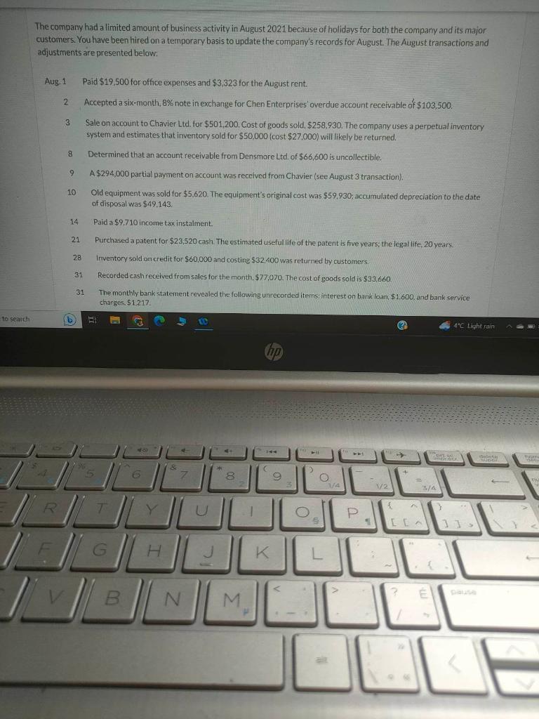 before credit entries. Credit account titles are outomatically indented when the amount