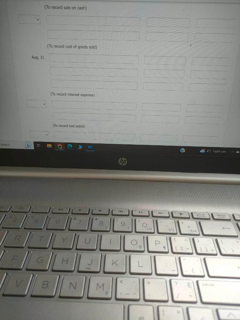 decimal places, eg. 5,275.) (1) Straight-line (To record depreciation expense) Nov. 30