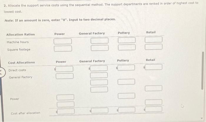 Note: If an amount is zero, enter " 0 ". Input to