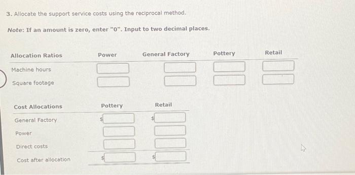 two decimal places. Comparison of Methods of Allocation Duweynie Pottery, Inc., is