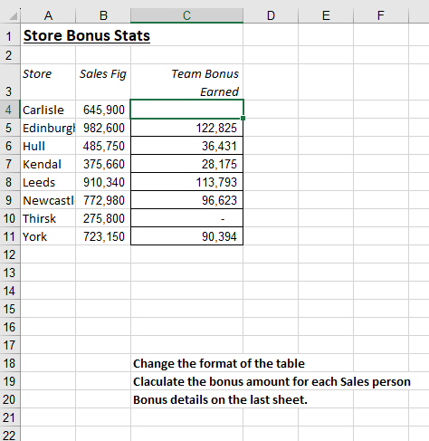 SHOW FORMULA, USING REFERENCE AND BONUS DETAILS ON ANOTHER SHEET