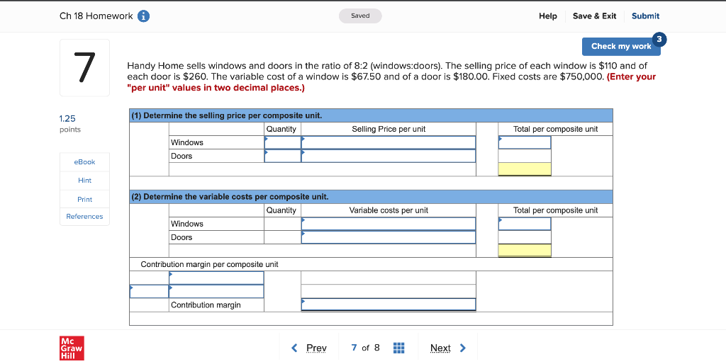  Ch 18 Homework A Saved Help Save & Exit Submit Check