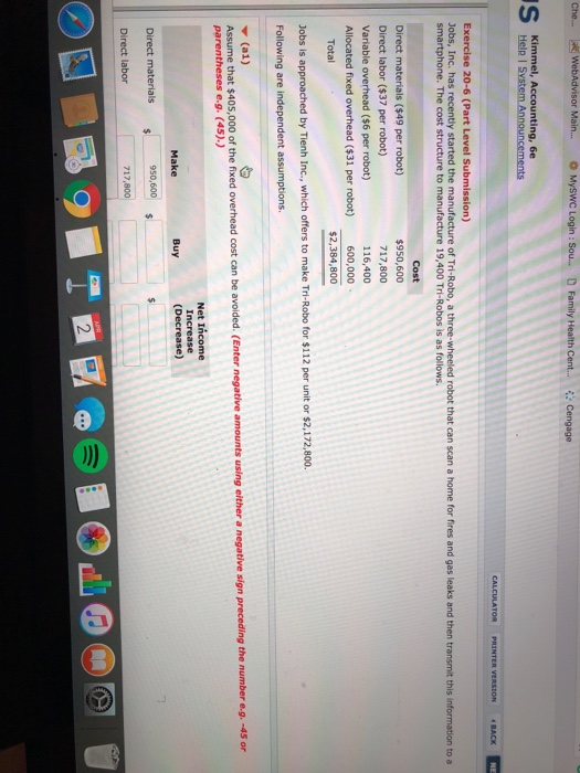 Exercise 20-6 Kimmel, Accounting, e Help I System Announcements Exercise 20-6