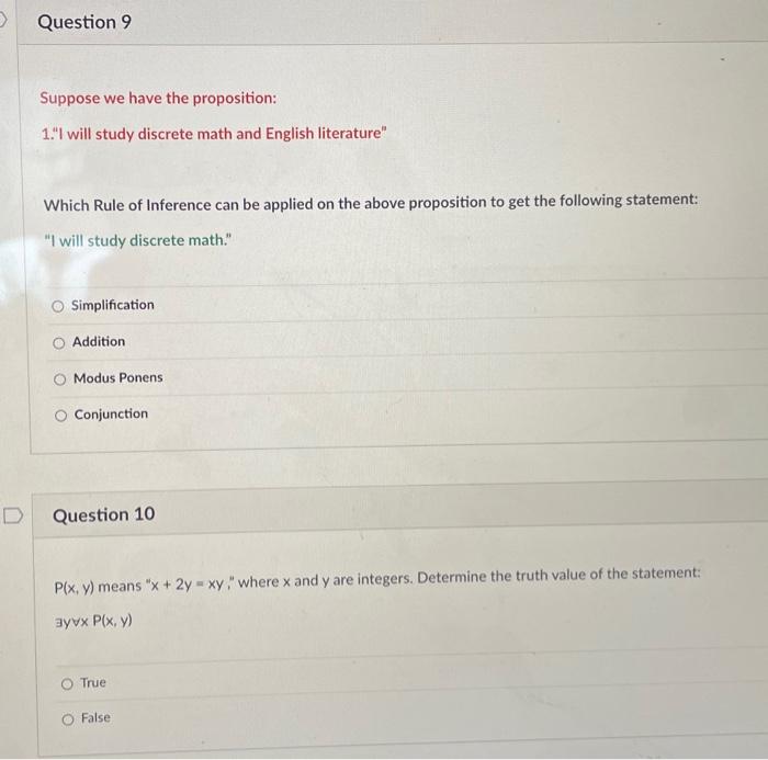proof segment below: Existential instantiation Universal instantiation Existential generalization Universal generalization The
