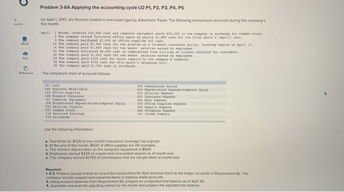  Answer says incomplete, what am I missing? 5 Problem 3-6A Applying