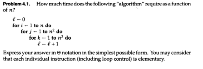 How much time does the following "algorithm" require as a function