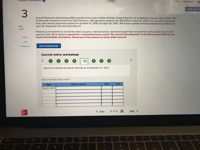 on a one-year, 10 percent note, with interest payments required on October