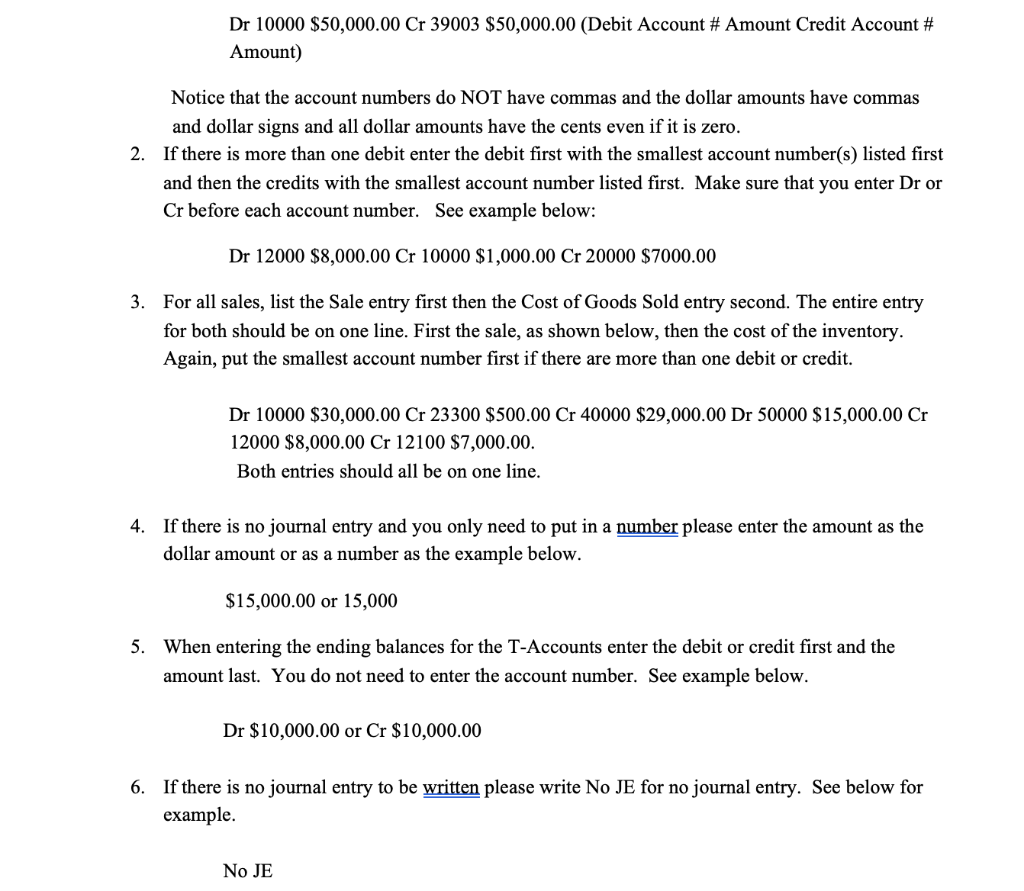 to match the number of transactions. In the general journal enter a