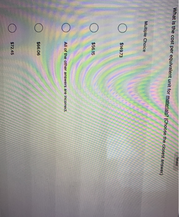in its process costing system. Data concerning the second processing department for