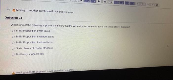  14 15 16 21 Moving to another question will save this