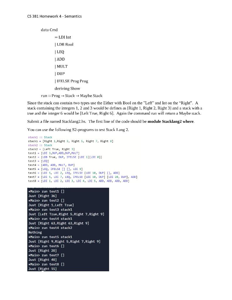 51-program essentially consists of a (non-empty) sequence of commands/operations C. The meaning
