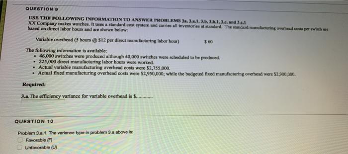  QUESTION O USE THE FOLLOWING INFORMATION TO ANSWER PROBLEMS 3.3.1.3.1.3.6.1.3.. and