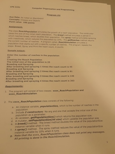  use eclipse CPS 2231 Computer Organization and Programming Progra Due Date: